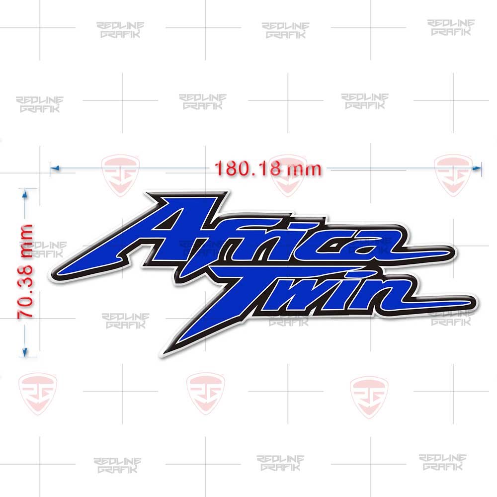 Africa Twin Mavi Kabartmalı Sticker 2 Adet Yüksek Kalite