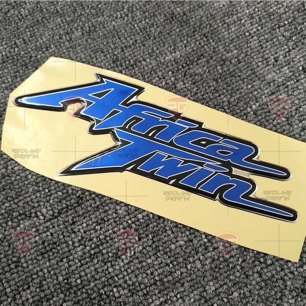Africa Twin Mavi Kabartmalı Sticker 2 Adet Yüksek Kalite