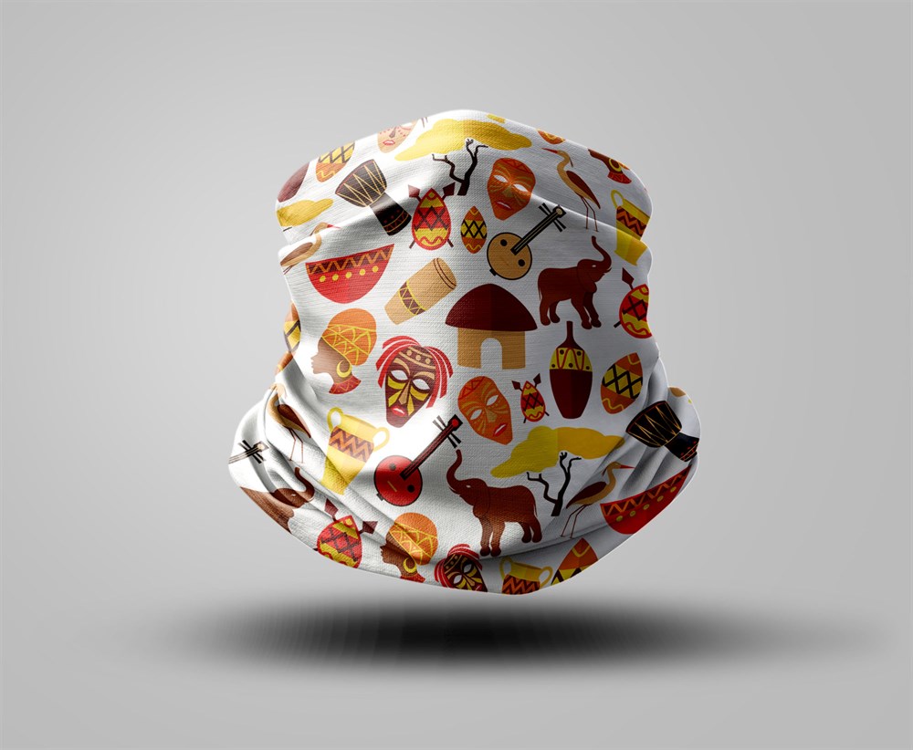 Afrika Desenli Bandana