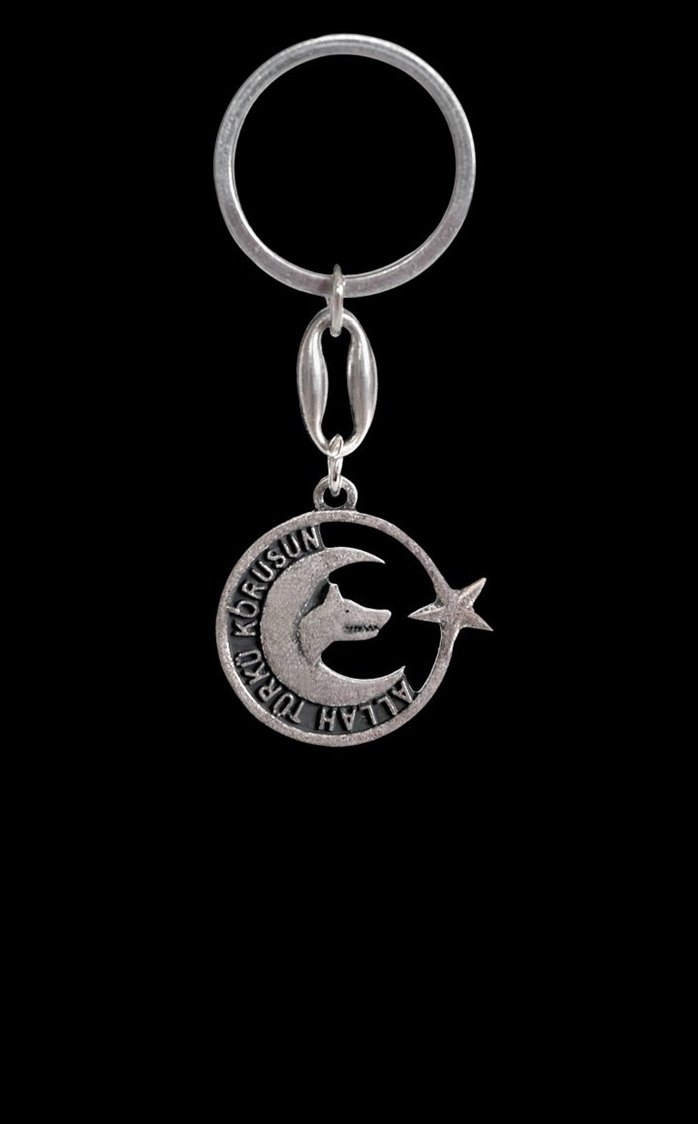 Allah Türkü Korusun Ay Yıldız Anahtarlık