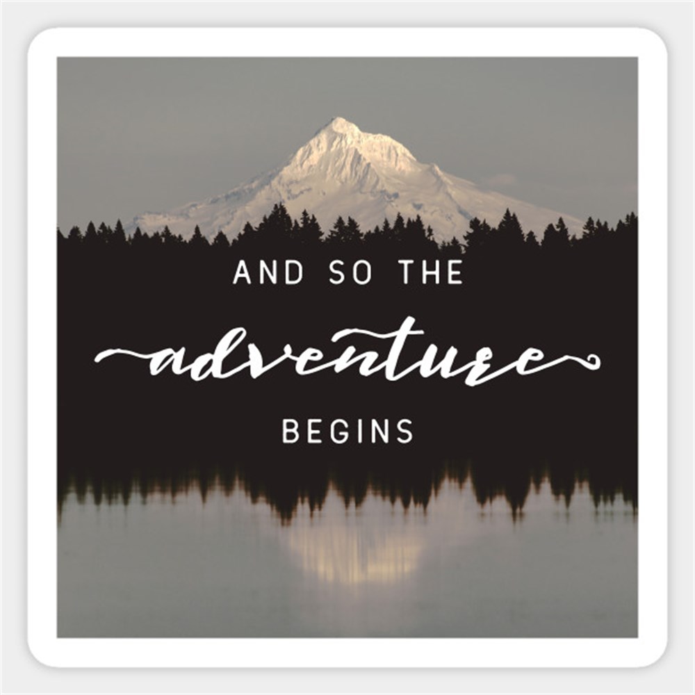 And So The Adventure Begins Sticker