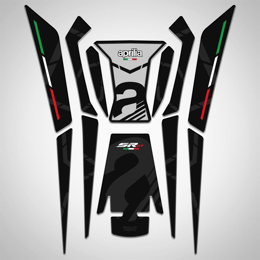 Aprilia Sr Gt 200 125 Gri Tank Pad Sticker