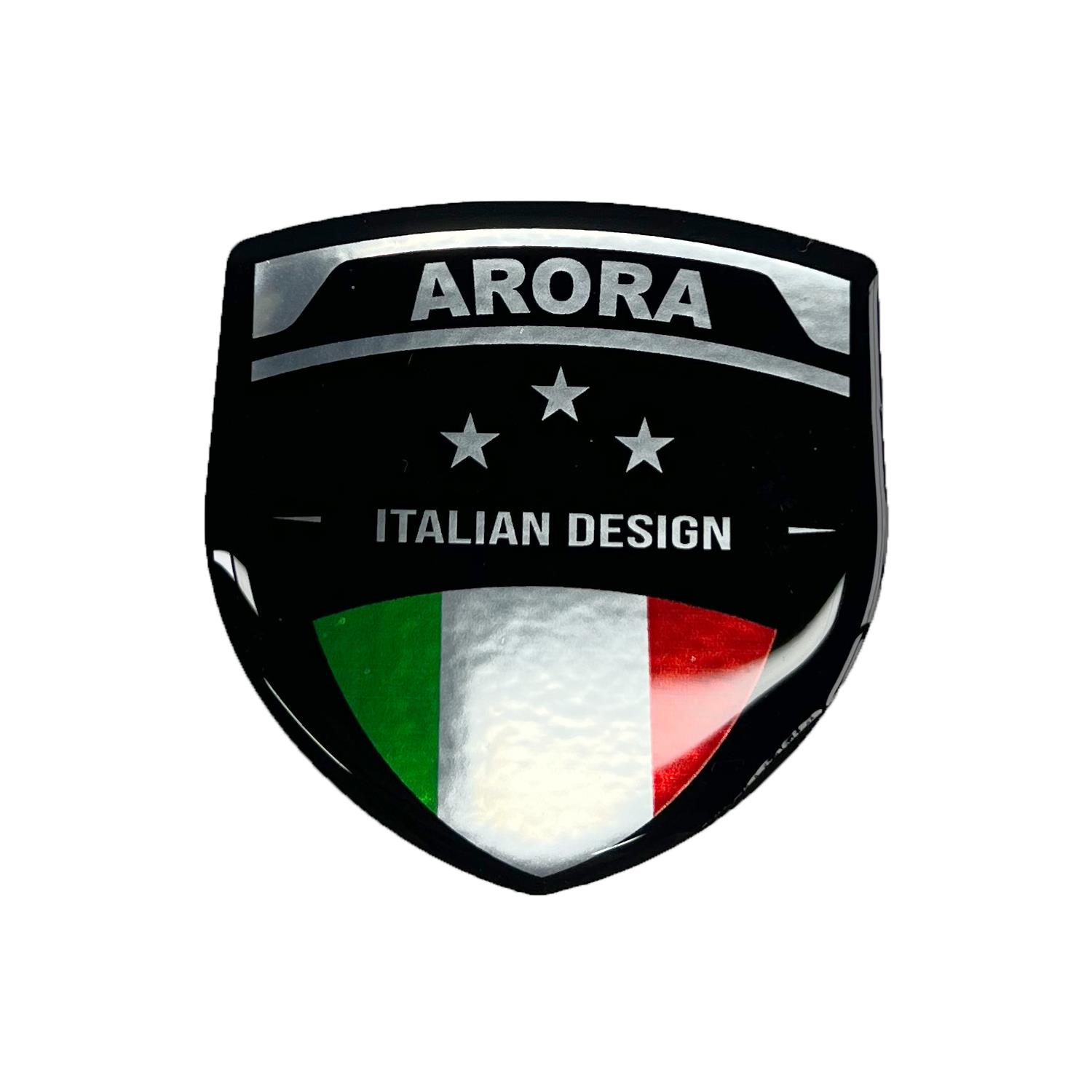 Arora 3D Gümüş Arma Sticker Redlinegrafik