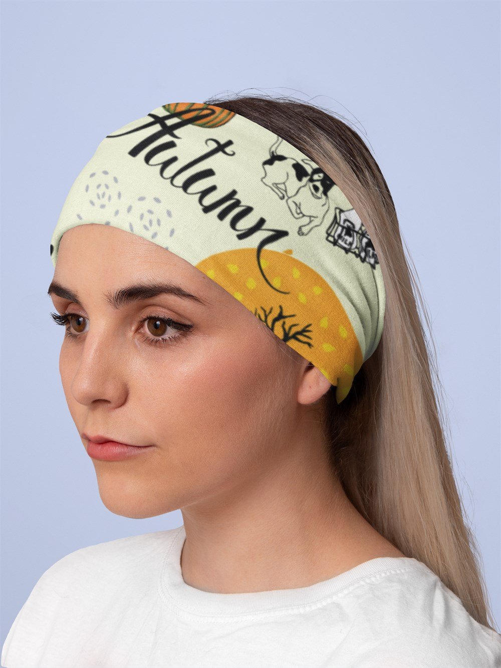 Autumun Sonbahar Kadın Bandana Saç Bandı Toka Boyunluk