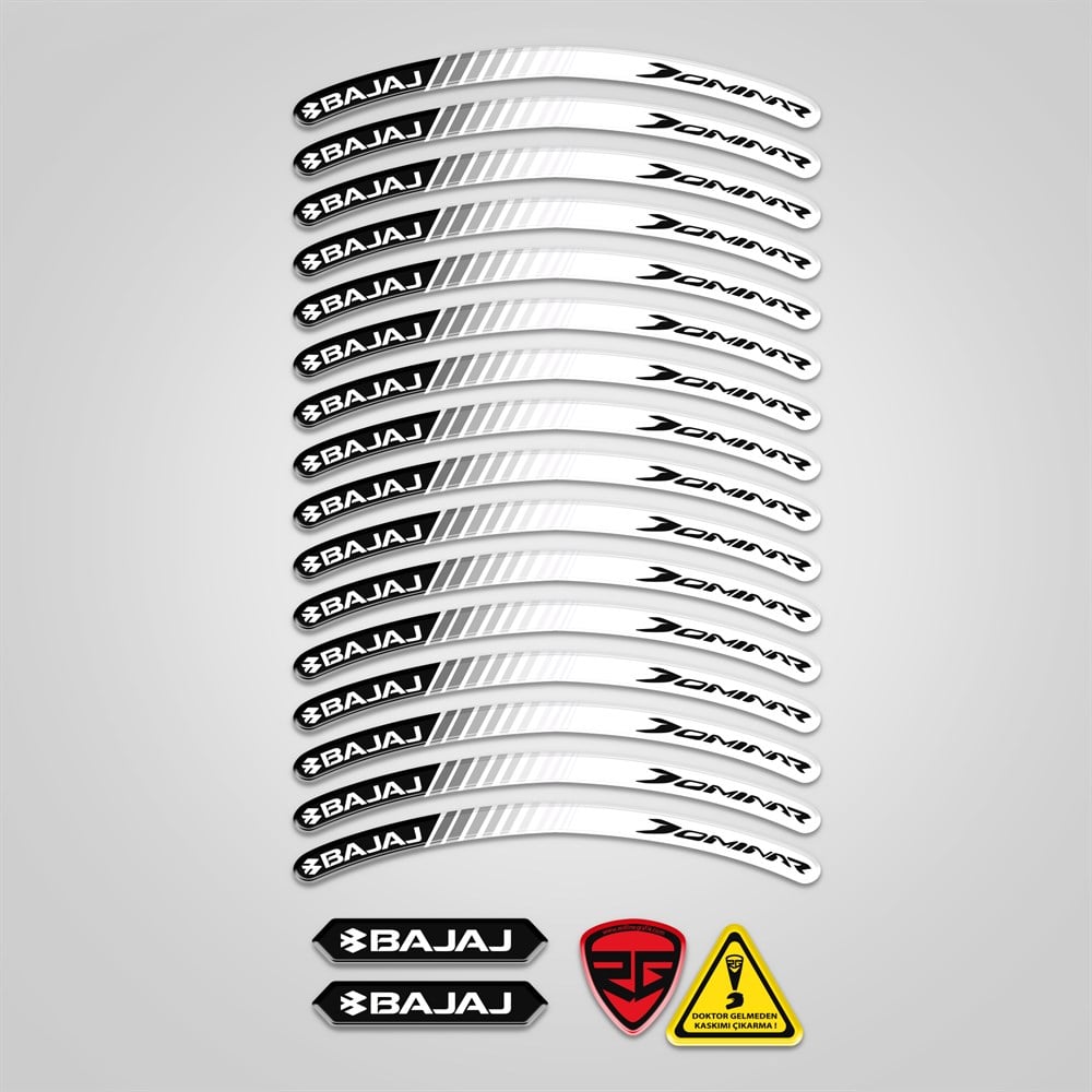 Bajaj Dominar 3D Reflektif Yansıtma Özellikli Damla Jant Şeridi 