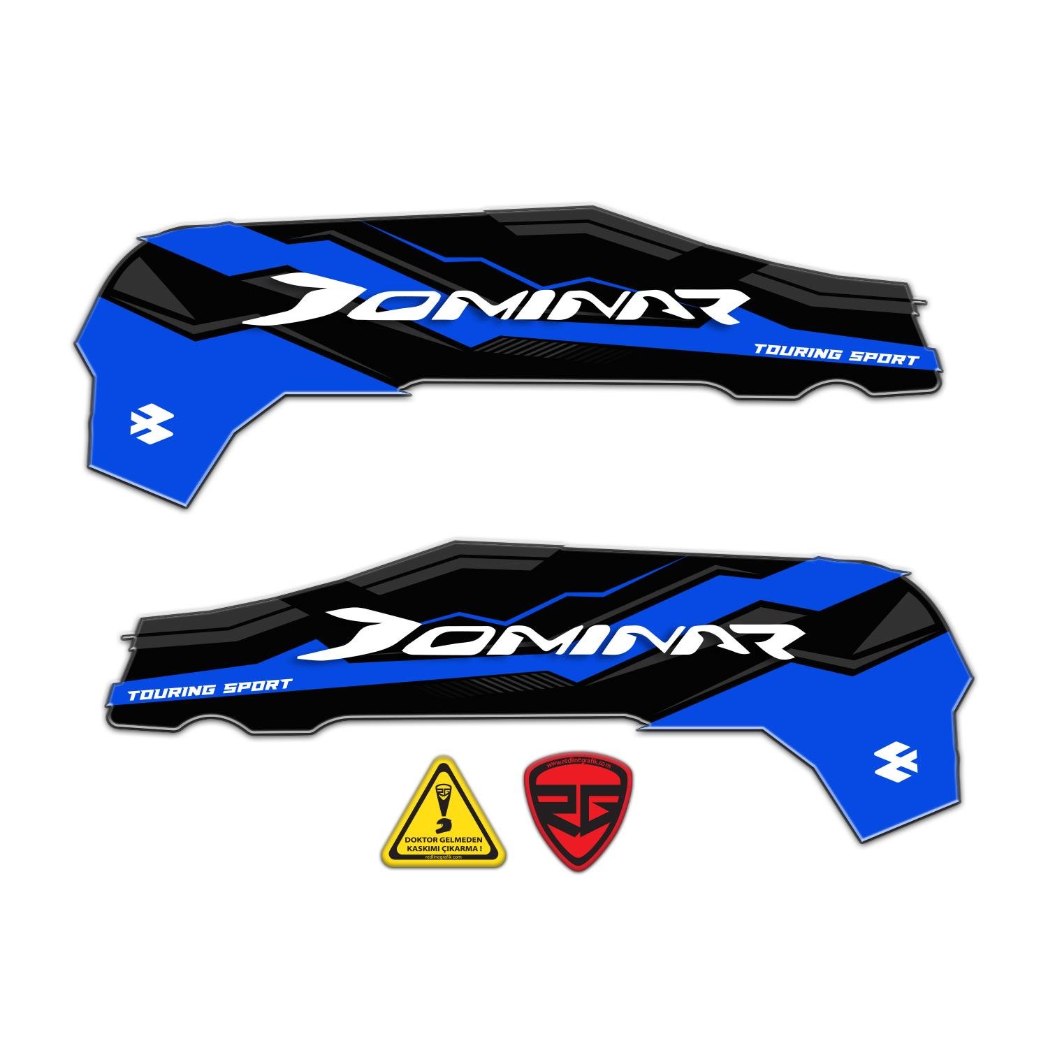 BAJAJ Dominar AKSESUAR YAN 3D KABARTMALI MAVİ DAMLA STİCKER