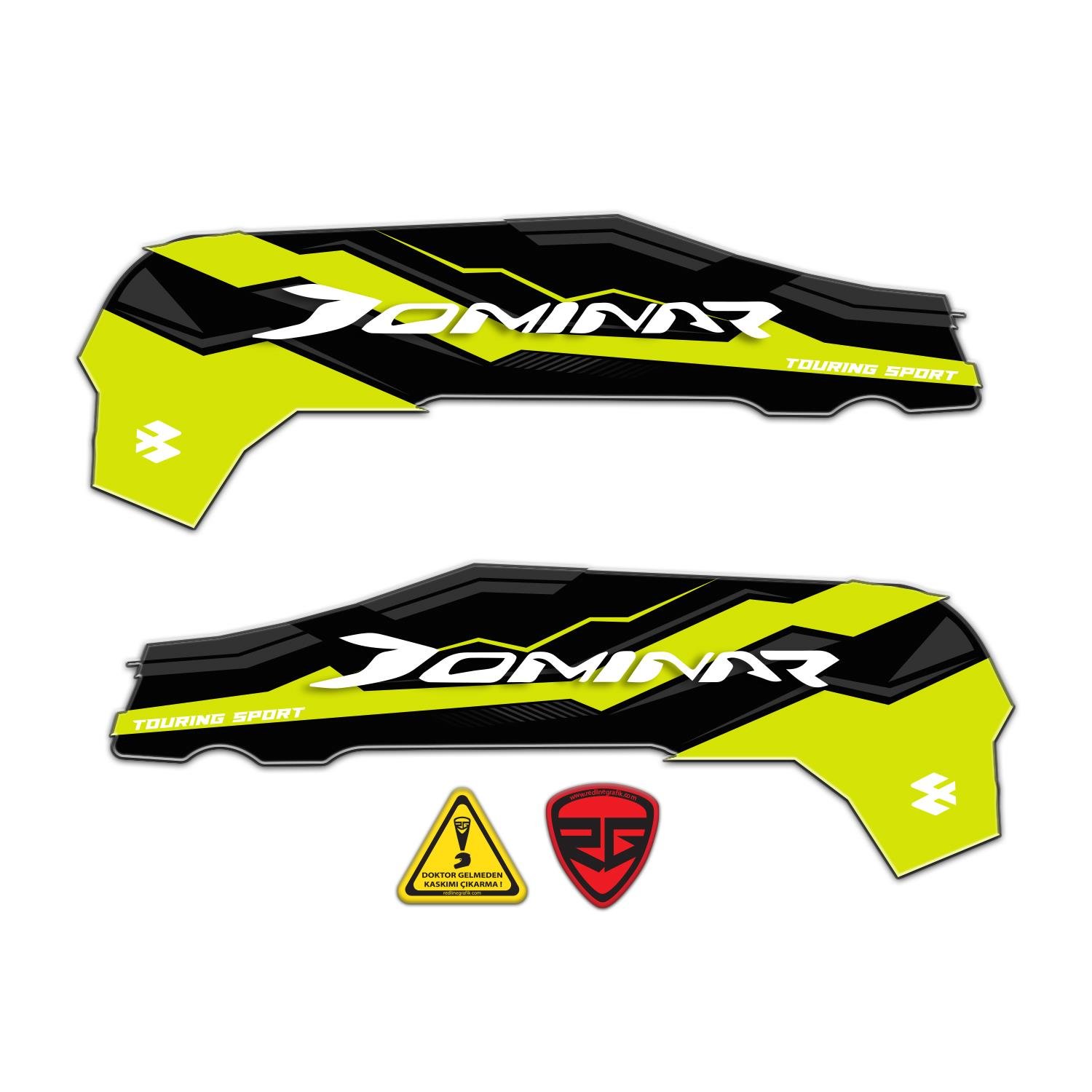 BAJAJ Dominar AKSESUAR YAN 3D KABARTMALI SARI DAMLA STİCKER