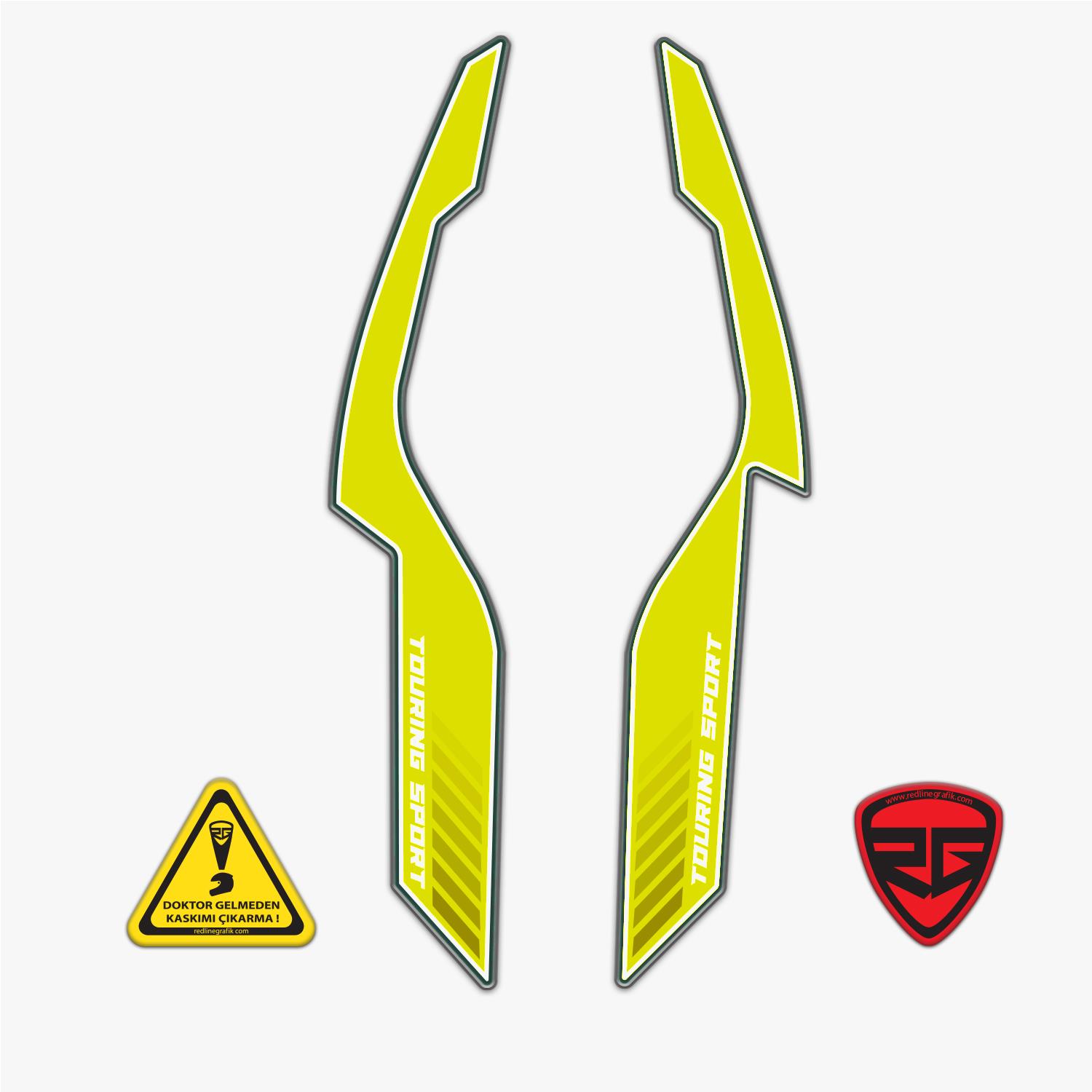 Bajaj Dominar Arka-Yan Kuyruk Pad Set Sarı Redlinegrafik 