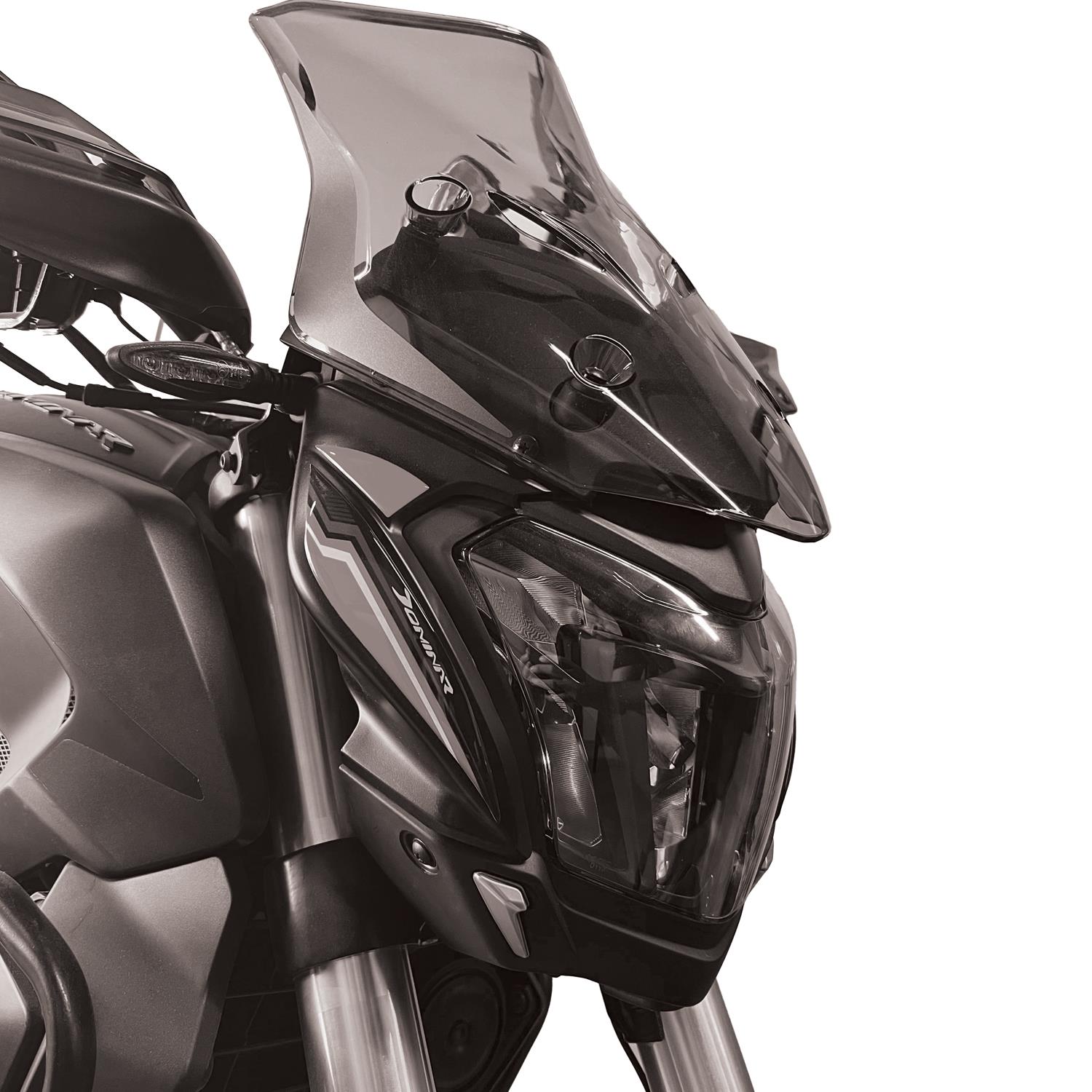 Bajaj Dominar D250 - 400 Far üstü Kafa Grenaj Sticker 4 Parça Set Siyah Gri Redlinegrafik 