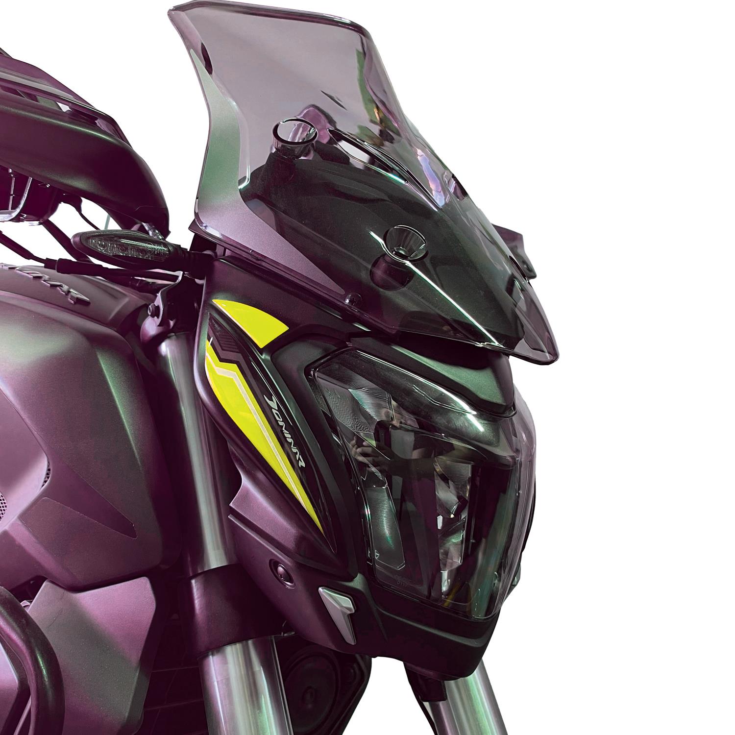 Bajaj Dominar D250 - 400 Far üstü Kafa Grenaj Sticker 4 Parça Set Siyah Sarı Redlinegrafik 