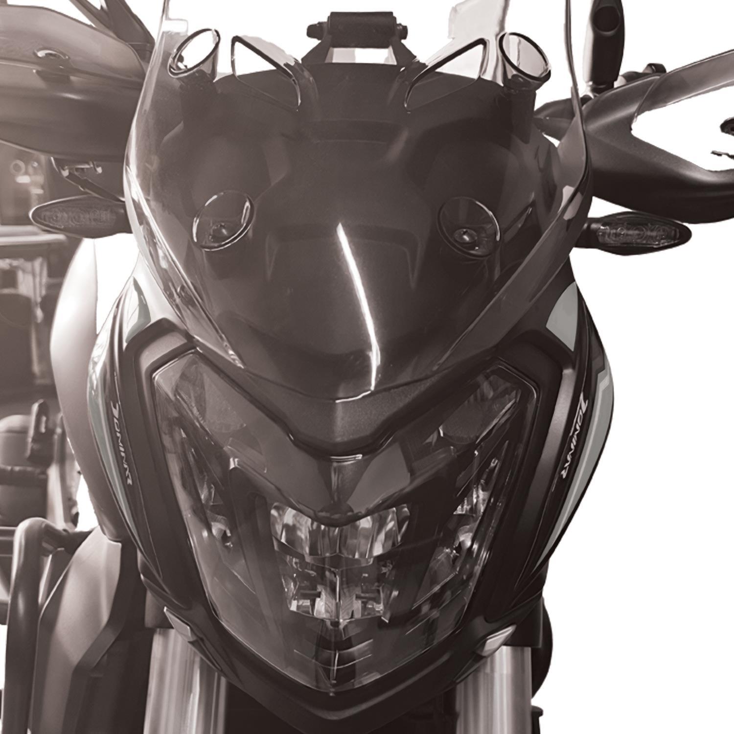 Bajaj Dominar D250 - 400 Far üstü Kafa Grenaj Sticker 4 Parça Set Siyah Gri Redlinegrafik 