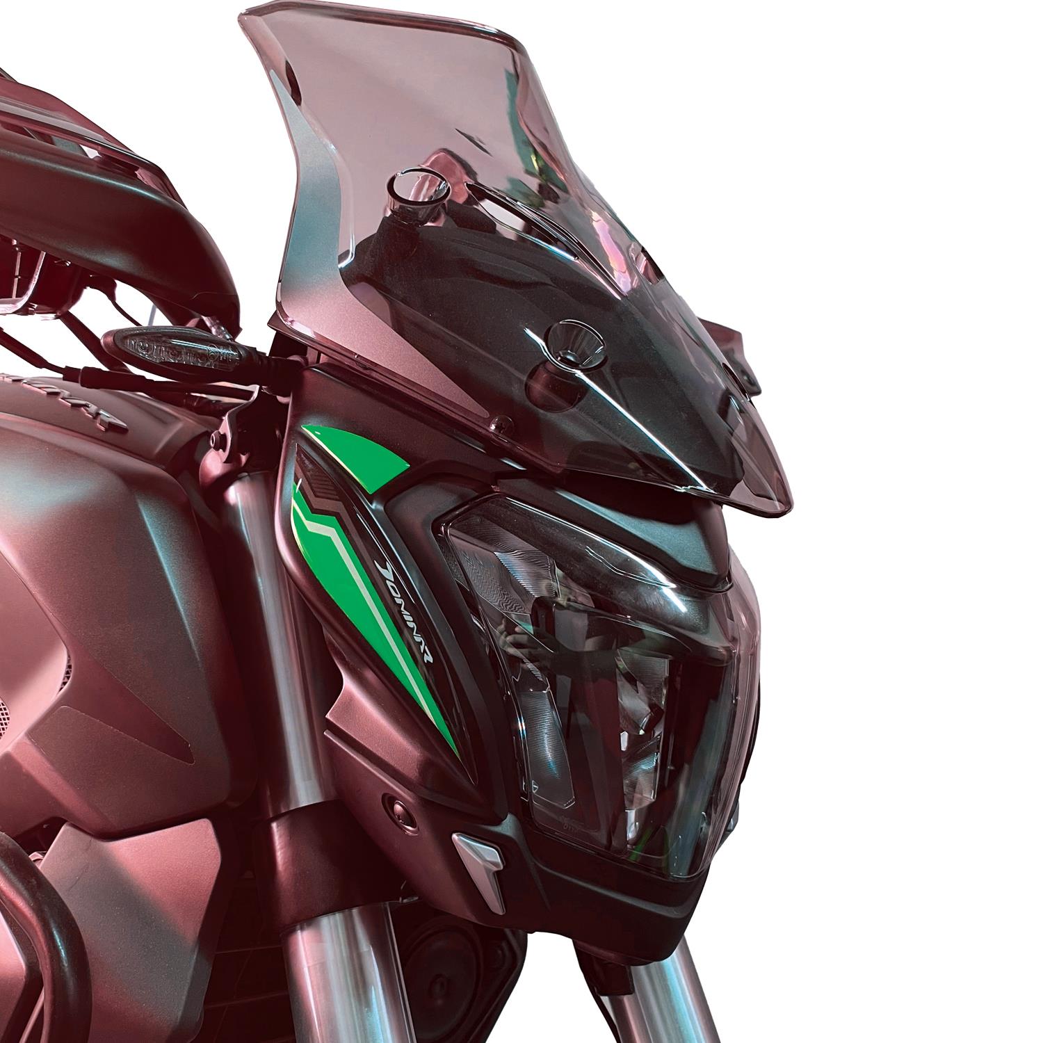 Bajaj Dominar D250 - 400 Far üstü Kafa Grenaj Sticker 4 Parça Set Siyah Yeşil Redlinegrafik 