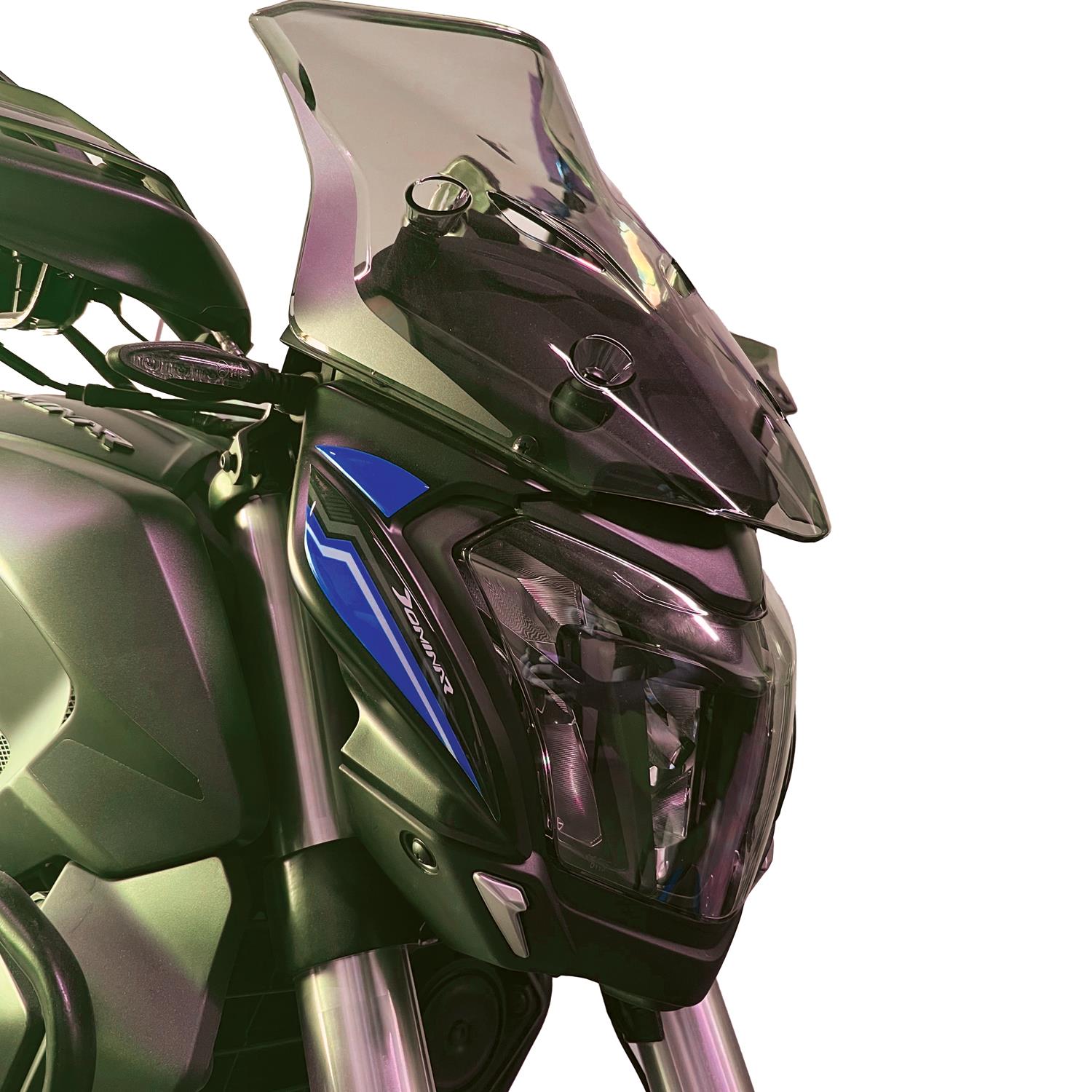 Bajaj Dominar D250 - 400 Far üstü Kafa Grenaj Sticker 4 Parça Set Siyah Mavi Redlinegrafik 