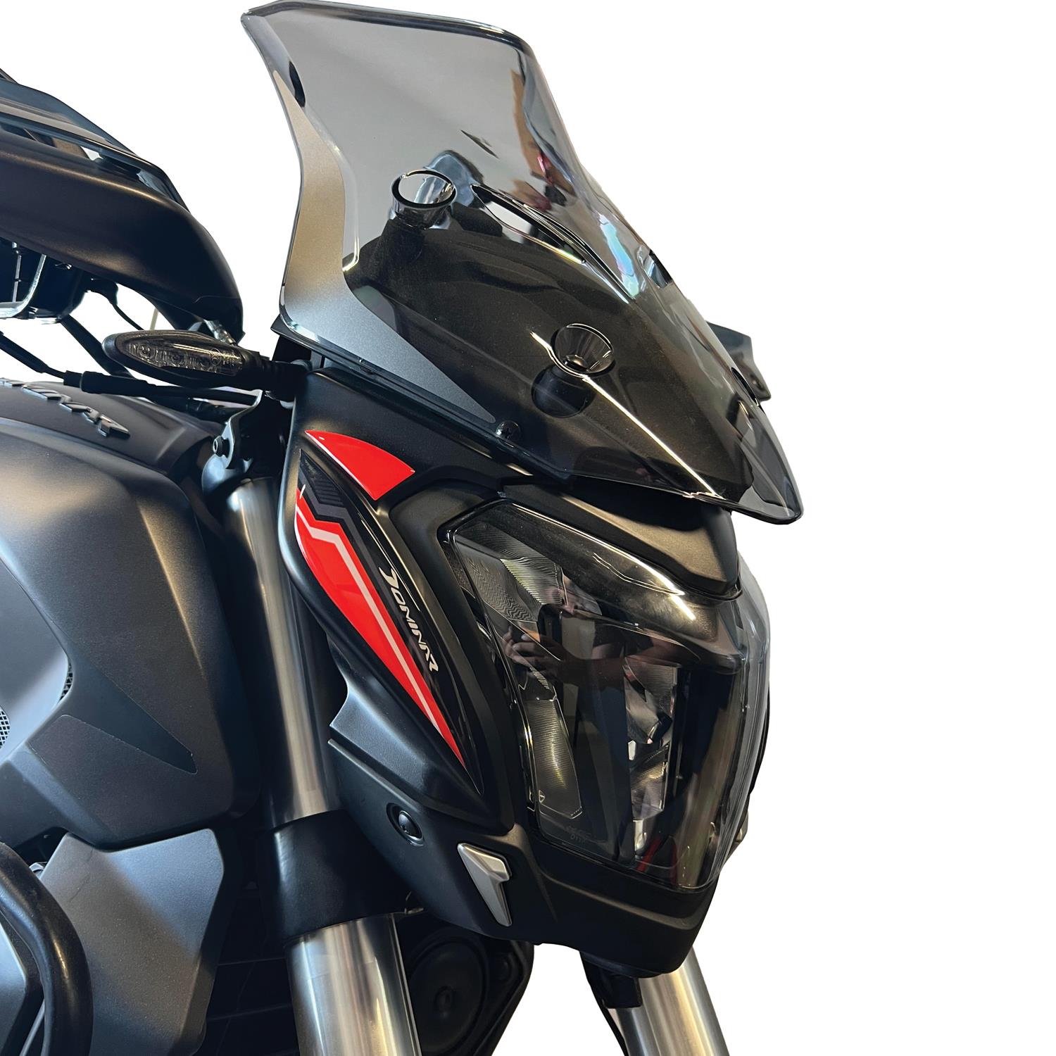 Bajaj Dominar D250 - 400 Far üstü Kafa Grenaj Sticker Set Siyah Kırmızı Redlinegrafik 