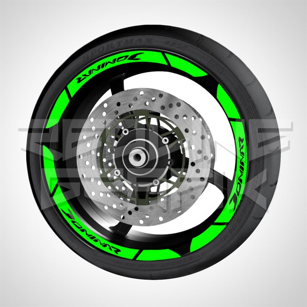 BAJAJ DOMİNAR FOSFORLU REFLEKTİF JANT ŞERİDİ YEŞİL