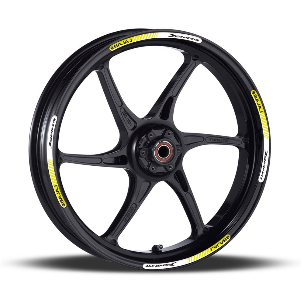 Bajaj Dominar Sarı 3D Reflektif Yansıtma Özellikli Damla Jant Şeridi 