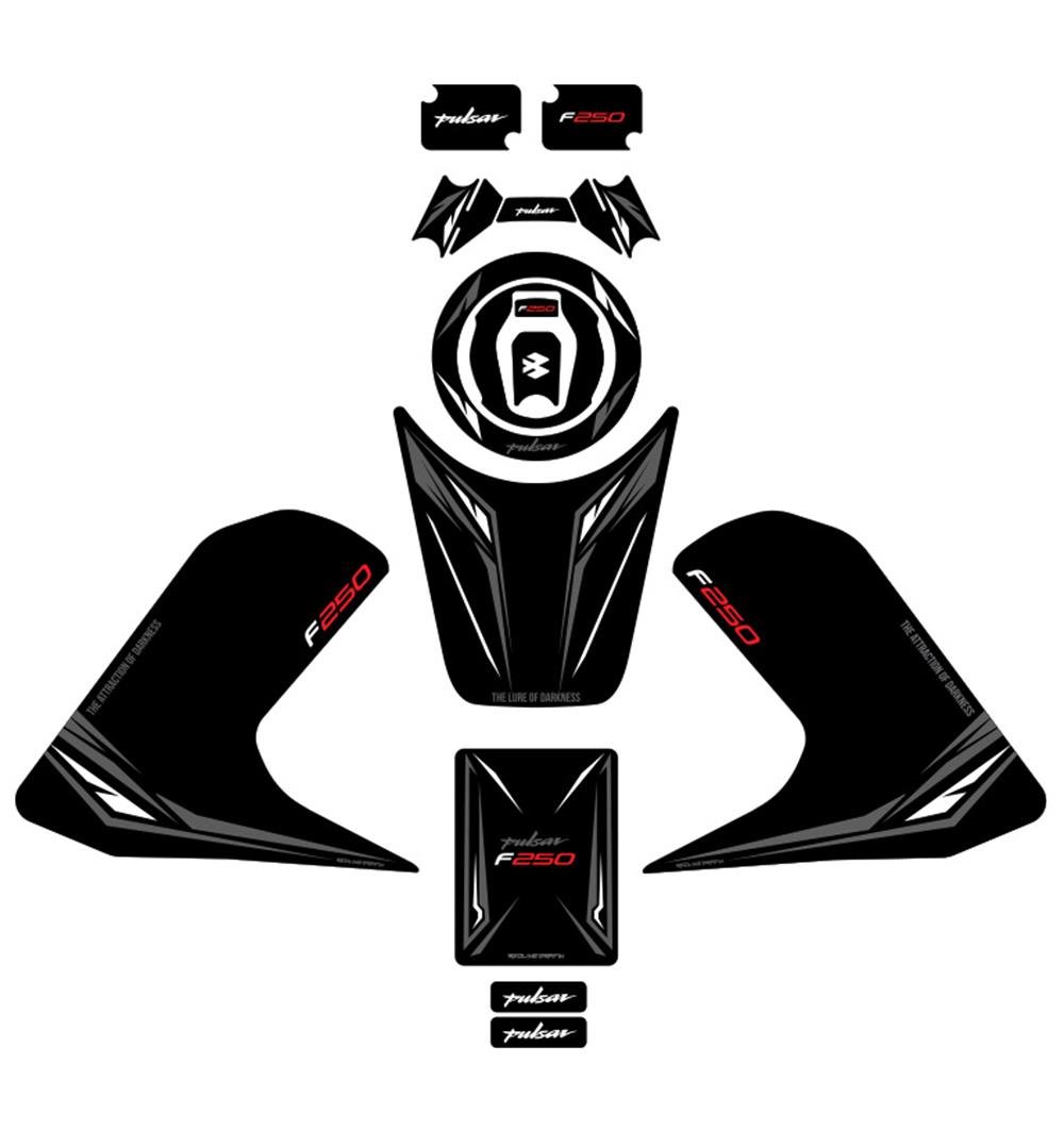 Bajaj Pulsar F250 2023 Model Gidon Pad Set Beyaz Edition Special Series Redline Grafik 