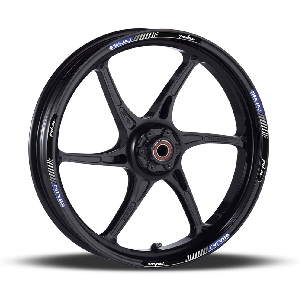 Bajaj Pulsar Mavi 3D Reflektif Yansıtma Özellikli Damla Jant Şeridi 