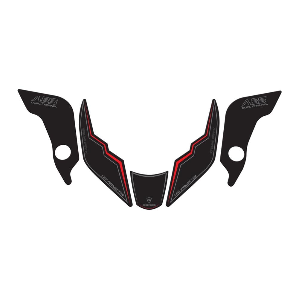 Bajaj Pulsar N250 2023 Model Çamurluk Pad Set Kırmızı Edition Special Series Redline Grafik 