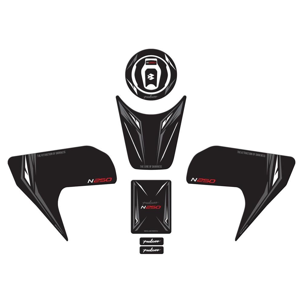 Bajaj Pulsar  N250 2023 Model Tank Pad Set Sarı Edition Special Series Redline Grafik 