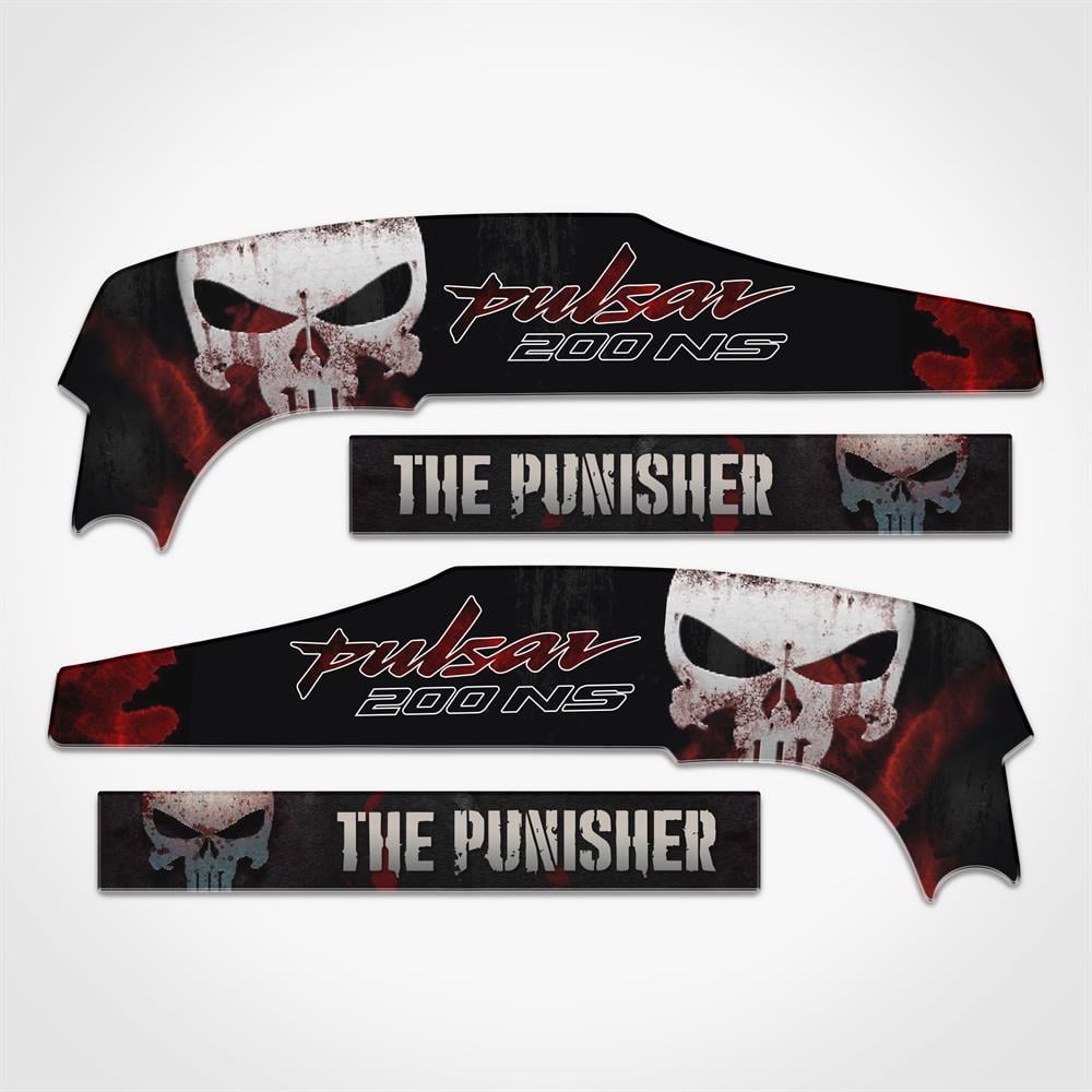 BAJAJ Pulsar NS 200 AKSESUAR MAŞA+YAN 3D KABARTMALI DAMLA STİCKER PUNİSHER