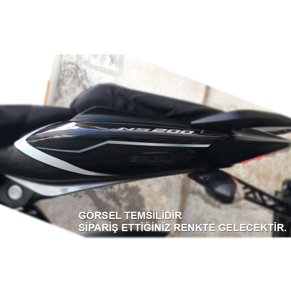 Bajaj Pulsar NS 200 Arka-Yan Kuyruk Pad Set Midnight Serisi Siyah-Neon Sarı