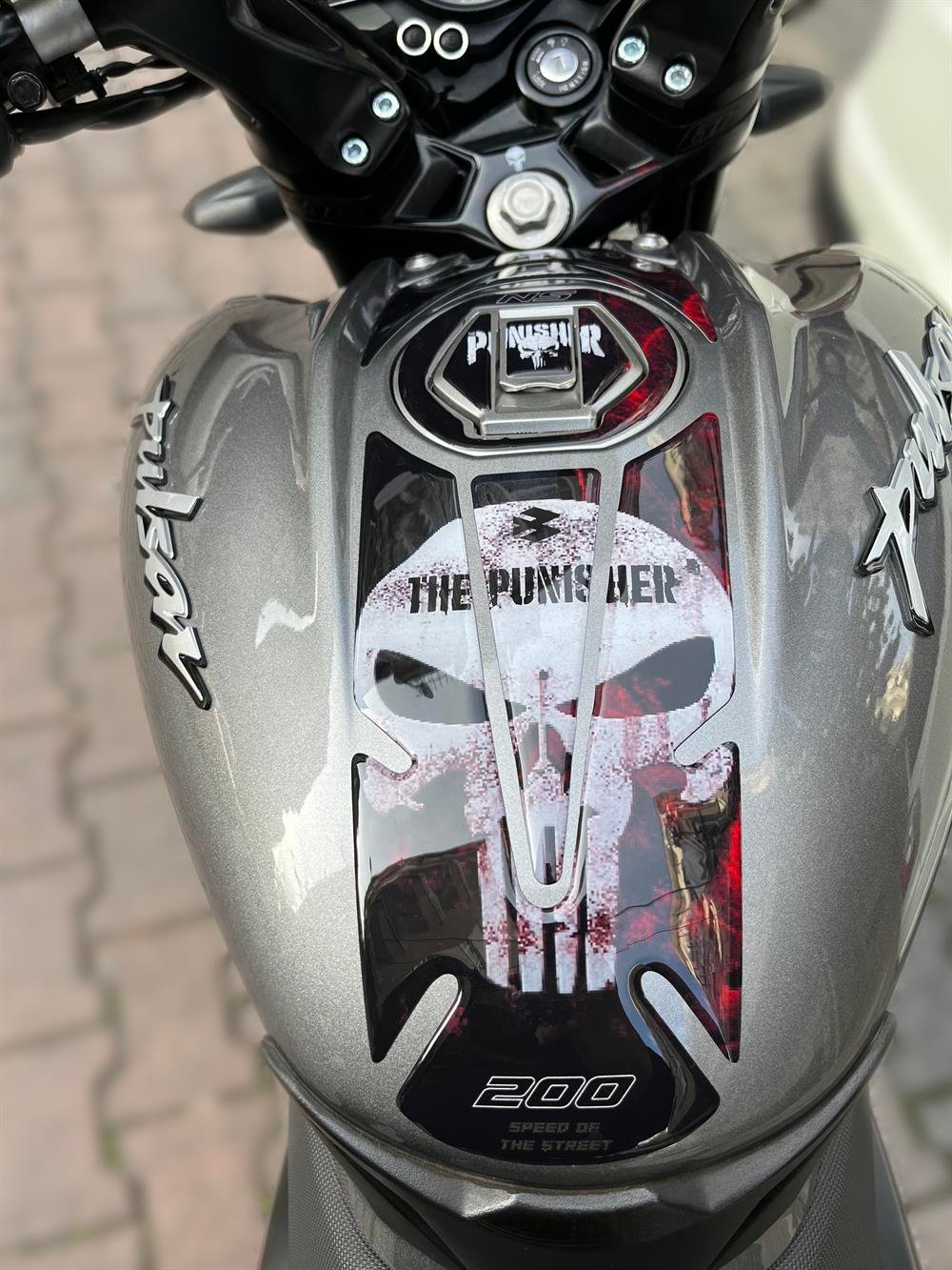 Bajaj Pulsar NS 200 Tank Pad Set Punisher