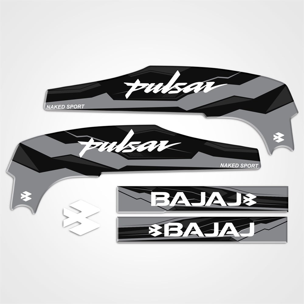 BAJAJ Pulsar NS200 AKSESUAR ŞASE STİCKER GRİ