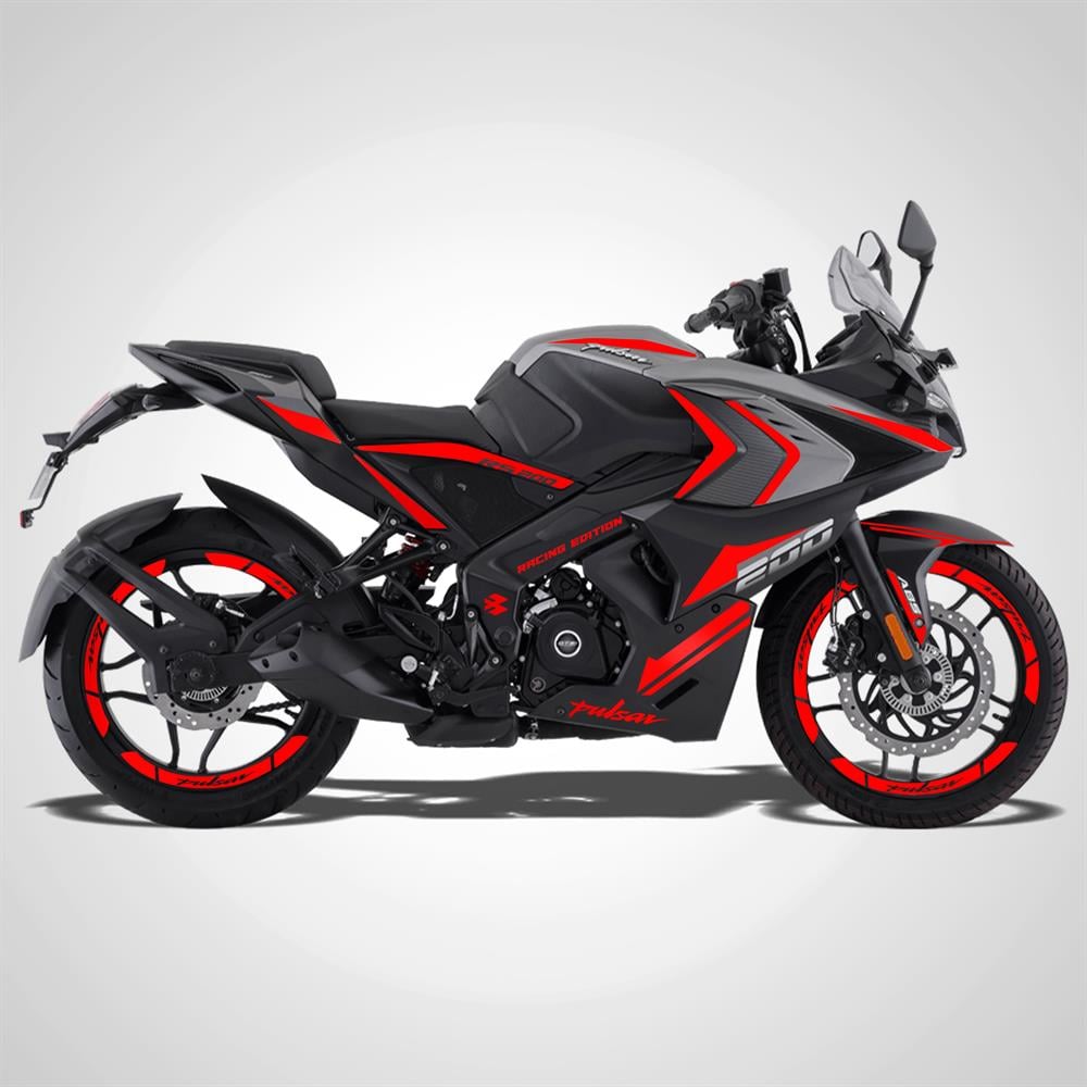 Bajaj Pulsar RS 200 Full Sticker Set Custom Kırmızı