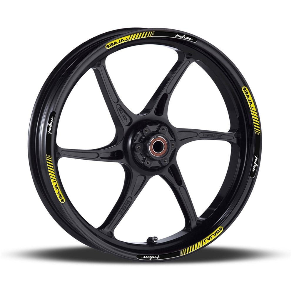 Bajaj Pulsar Sarı 3D Reflektif Yansıtma Özellikli Damla Jant Şeridi 