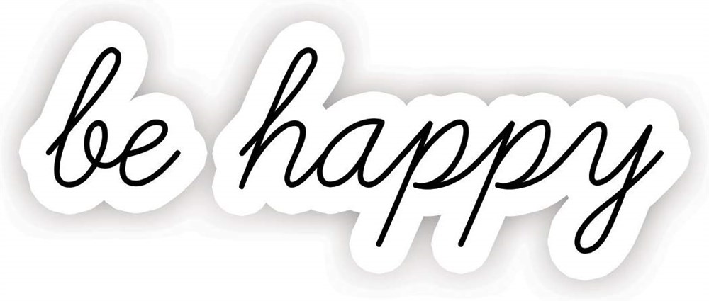 Be Happy Sticker 2 Adet