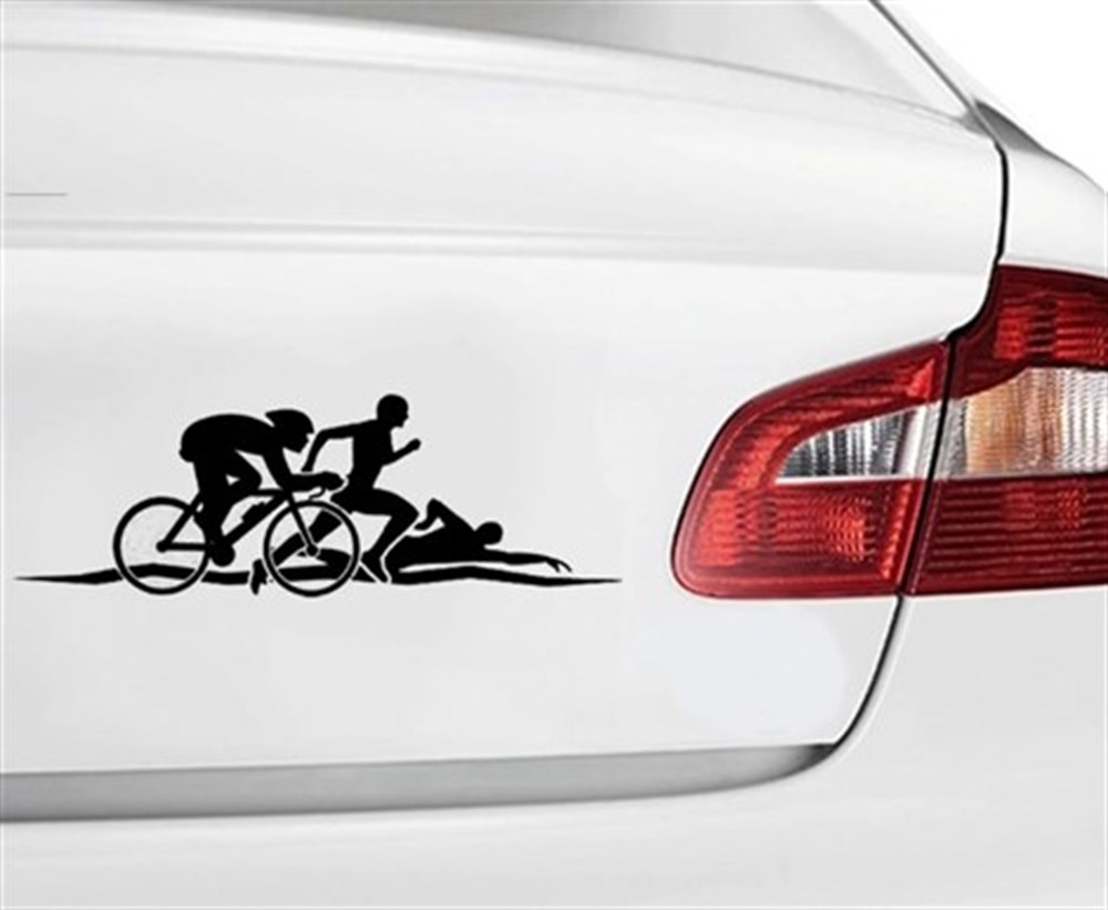Bisiklet Atletizm Yüzme Sporları Oto Sticker