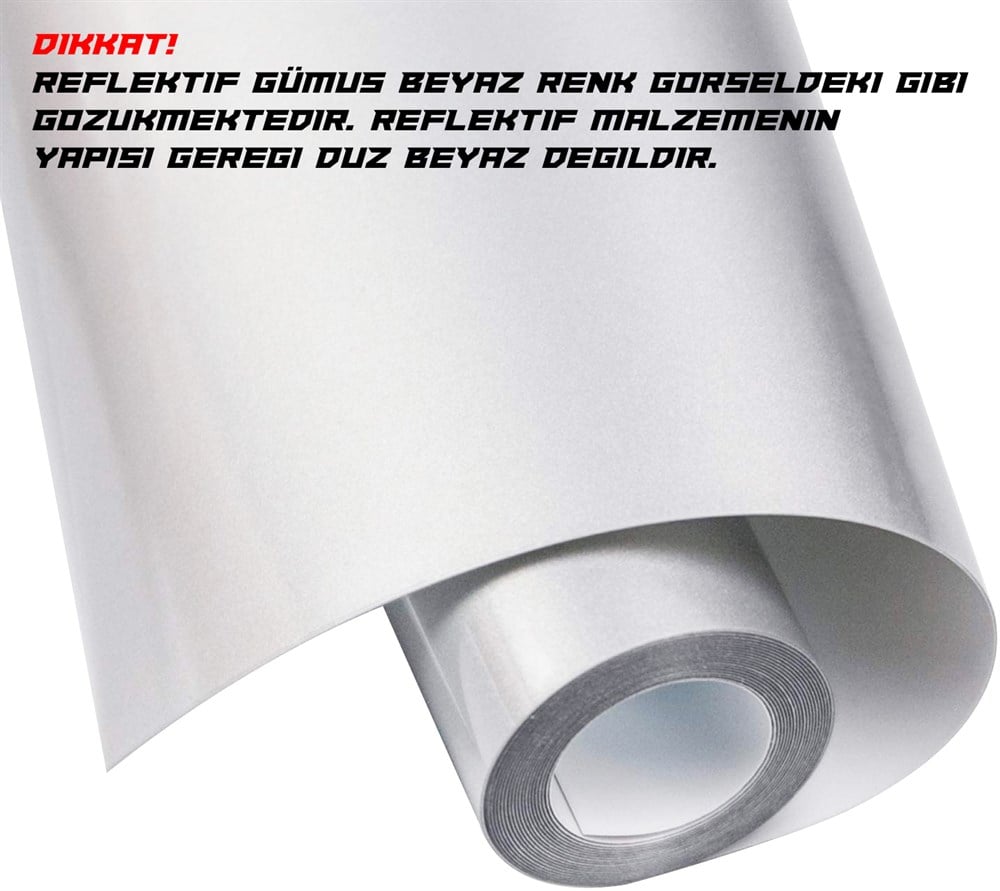 Bisiklet Kadro Koruyucu Reflektif Gümüş beyaz Sticker Seti Sticker 