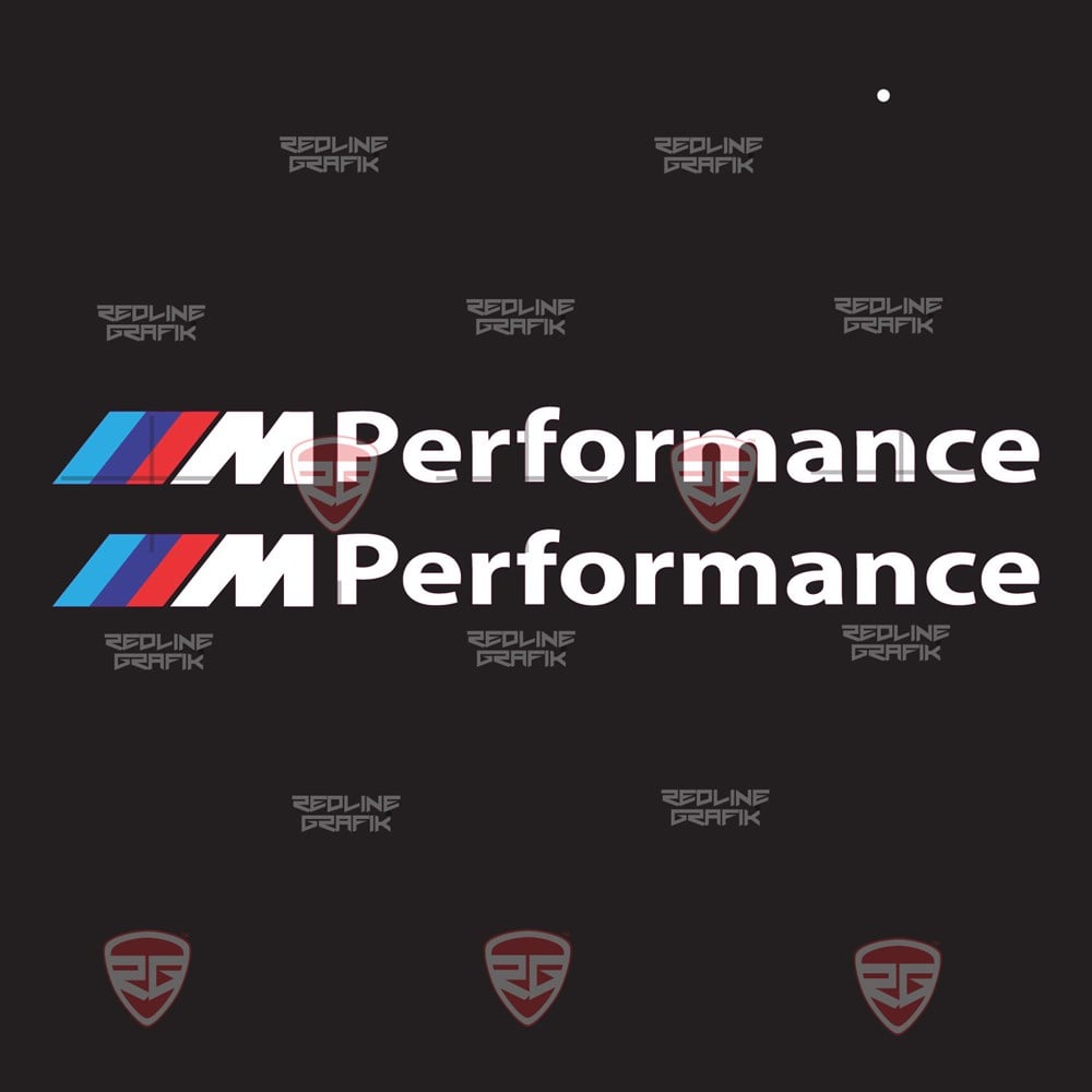 Bmw M Performance Beyaz Sticker Logo Amblem