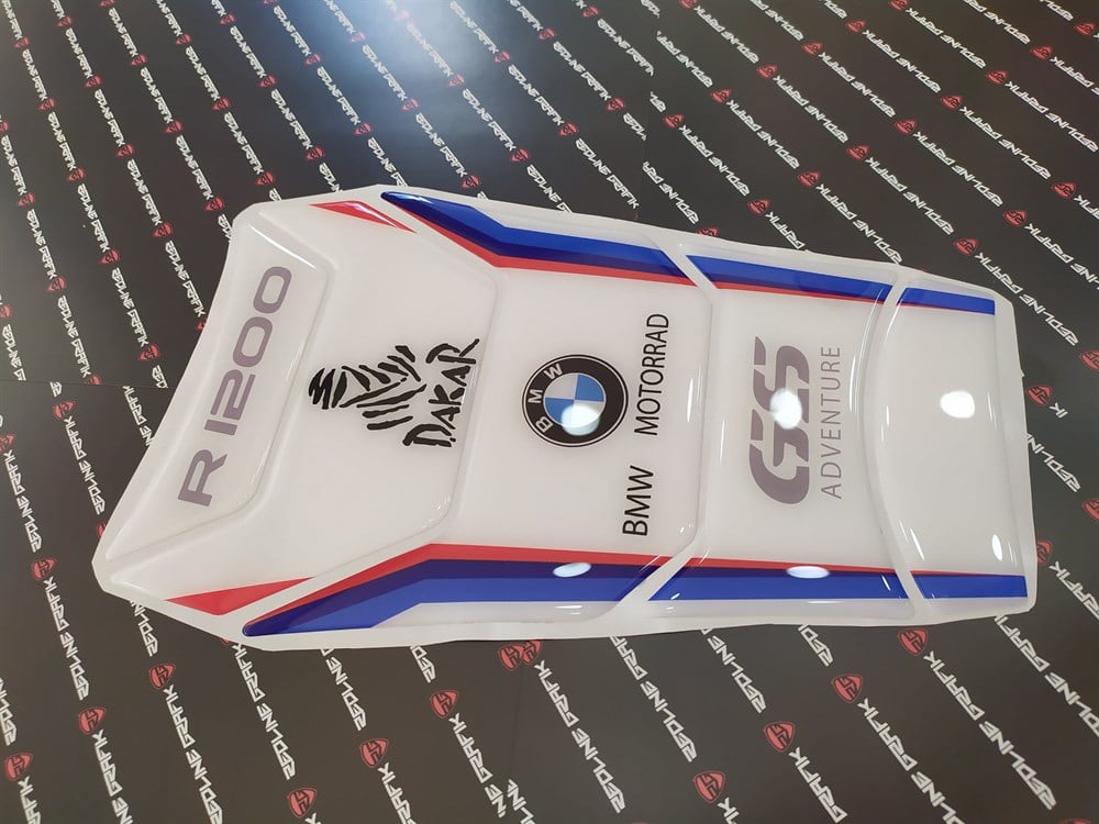 Bmw R1200 GS Special Dakar Tank Pad Beyaz