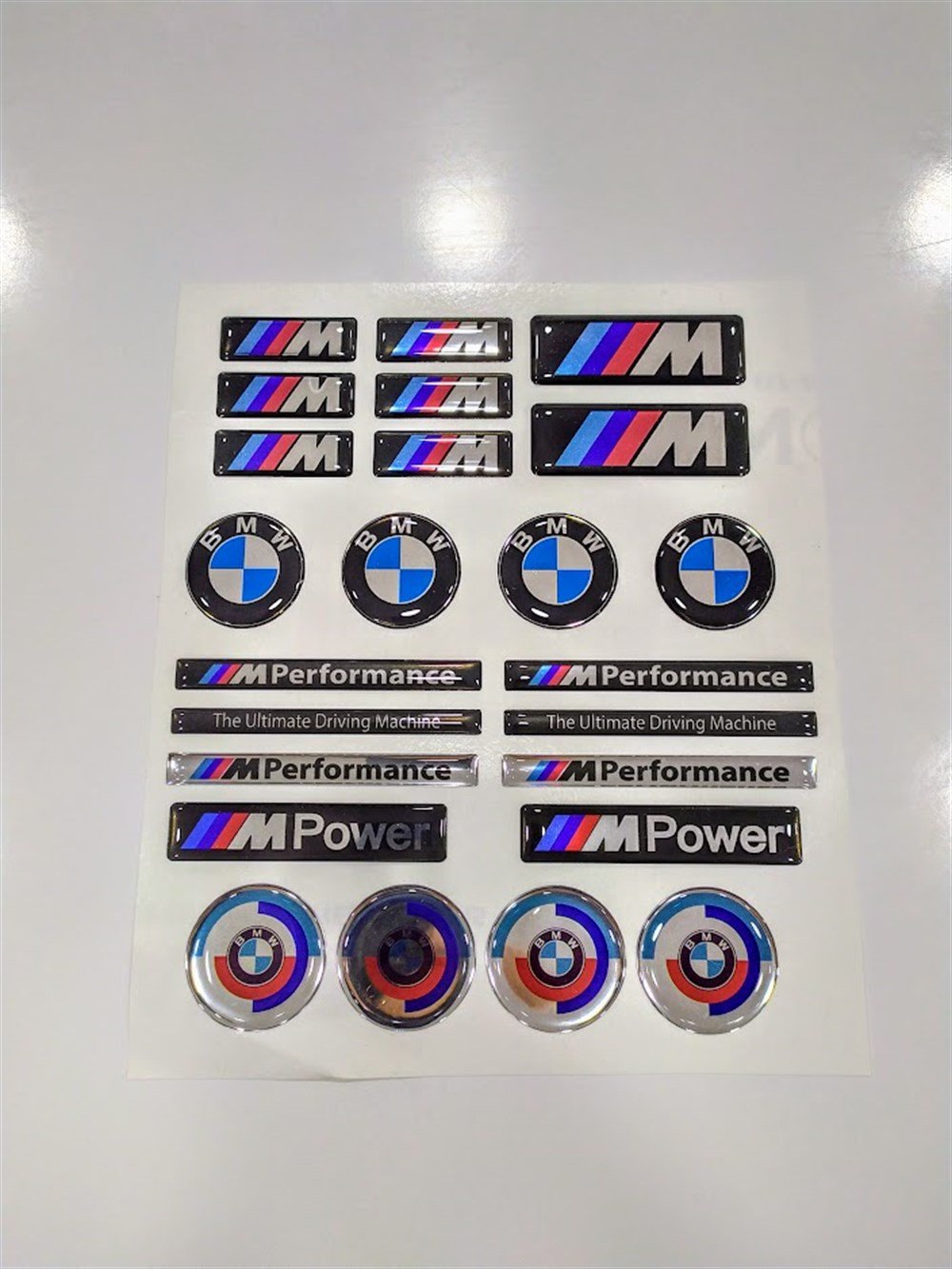 Bmw Sticker Seti Gümüş Mpower Mperformance 24 Parça 