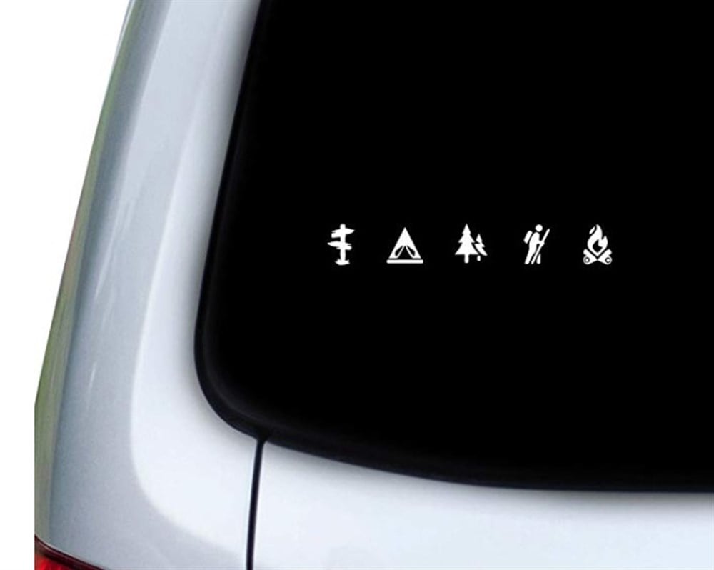 Camping İcons Oto Sticker 