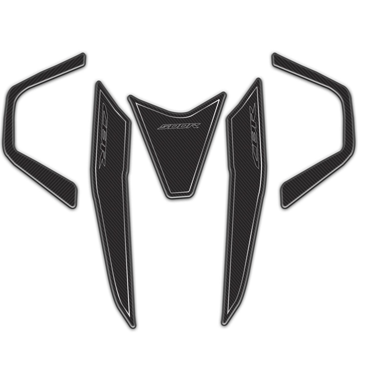 CBR 500R 2025 Model Karbon Kuyruk Pad Set Sticker 5 Parça Redlinegrafik