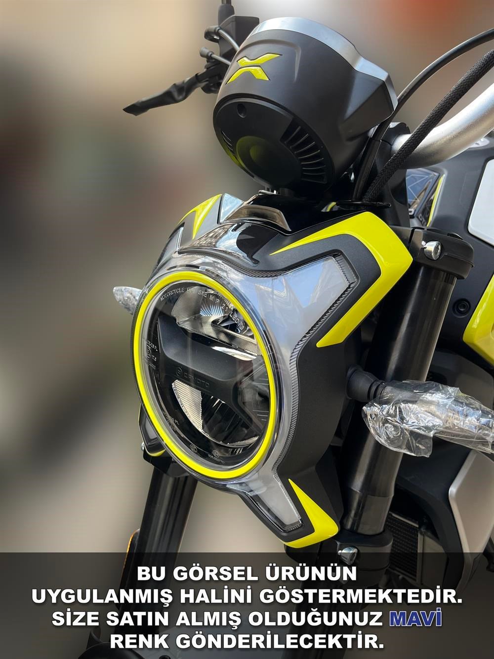 Cf moto 250 CL X Siyah Mavi Far Sticker Set
