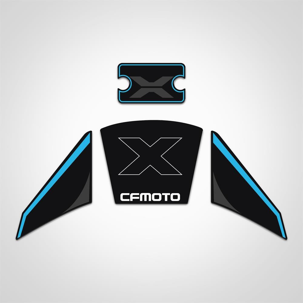 Cf moto 250 CL X Siyah Mavi Hidrolik ve kontak Anahtar Çizilmesine karşı Koruyucu Sticker set clx