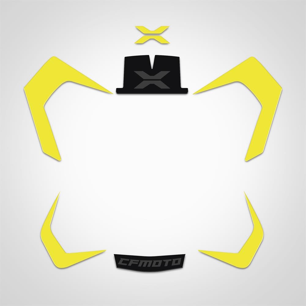 Cf moto 250 CL X Siyah Sarı Far Sticker Set