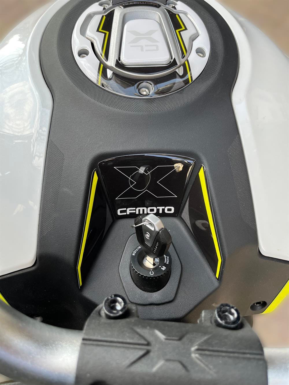 Cf moto 250 CL X Siyah Sarı Hidrolik ve kontak Anahtar Çizilmesine karşı Koruyucu Sticker set clx