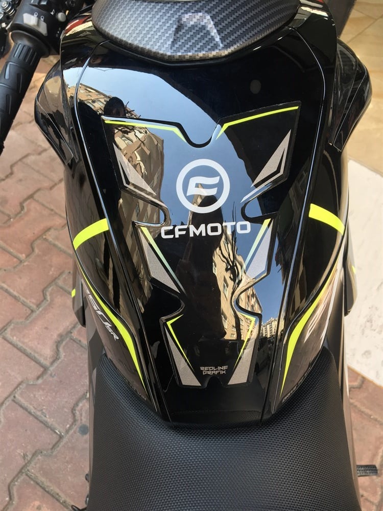 Cf moto 250 SR Full Sticker Pad Set Siyah-Neon Sarı