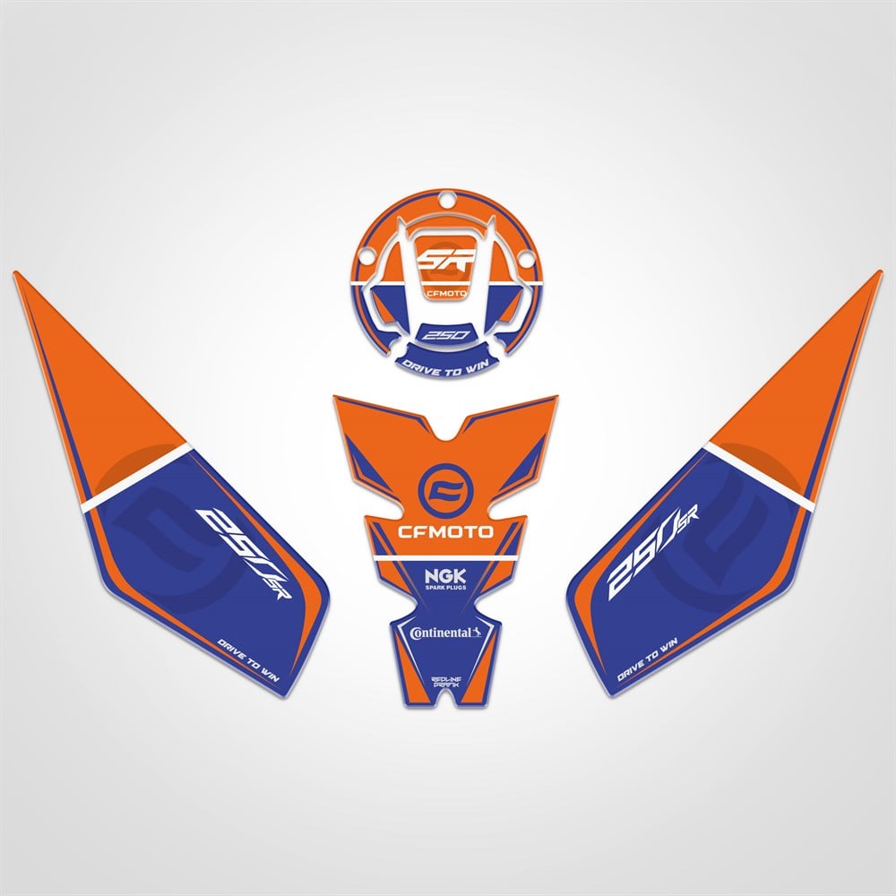 Cf moto 250sr Tank Pad Set Turuncu Lacivert 250 SR