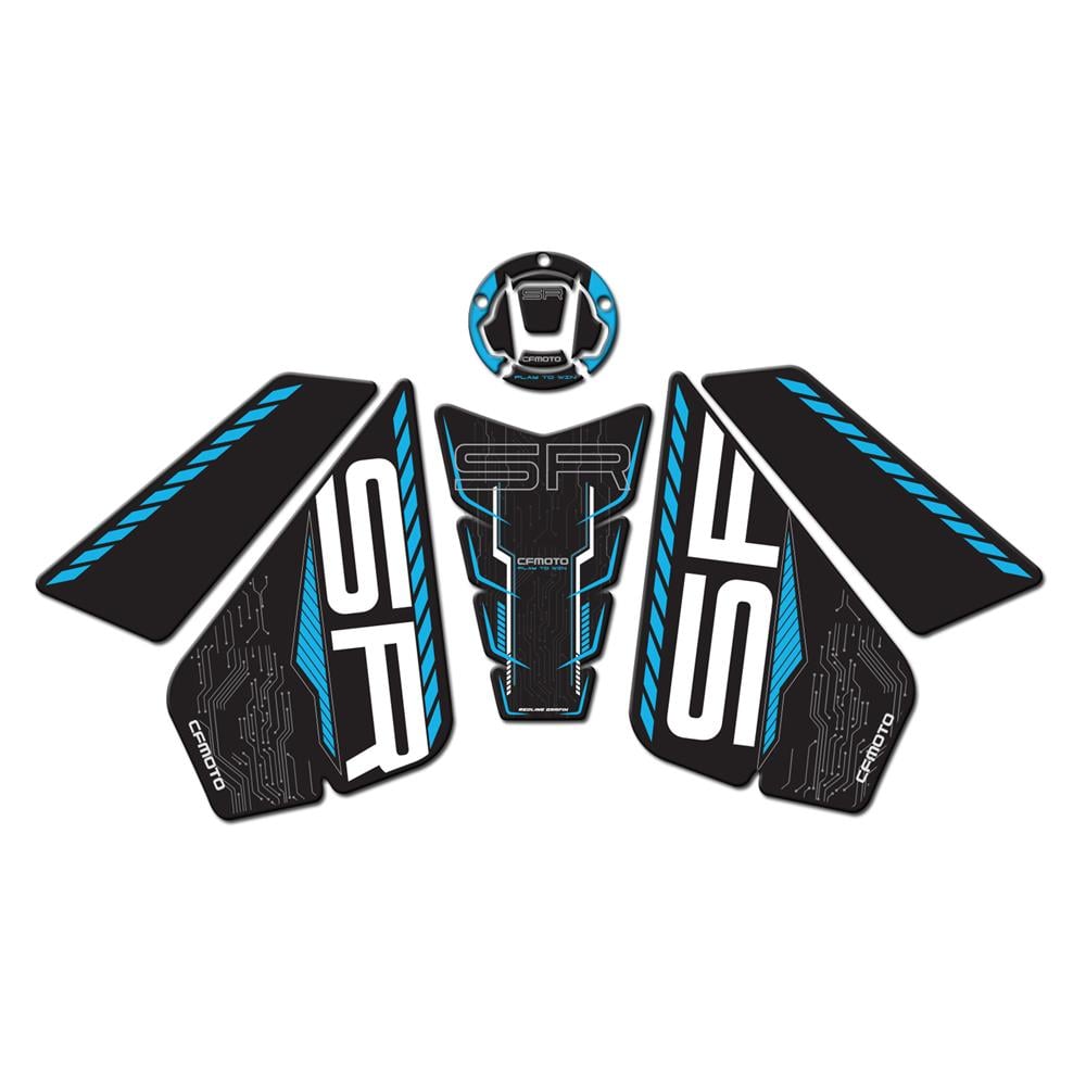 CF Moto 450SR Tank Pad Set Mavi Beyaz Siyah Redlinegrafik