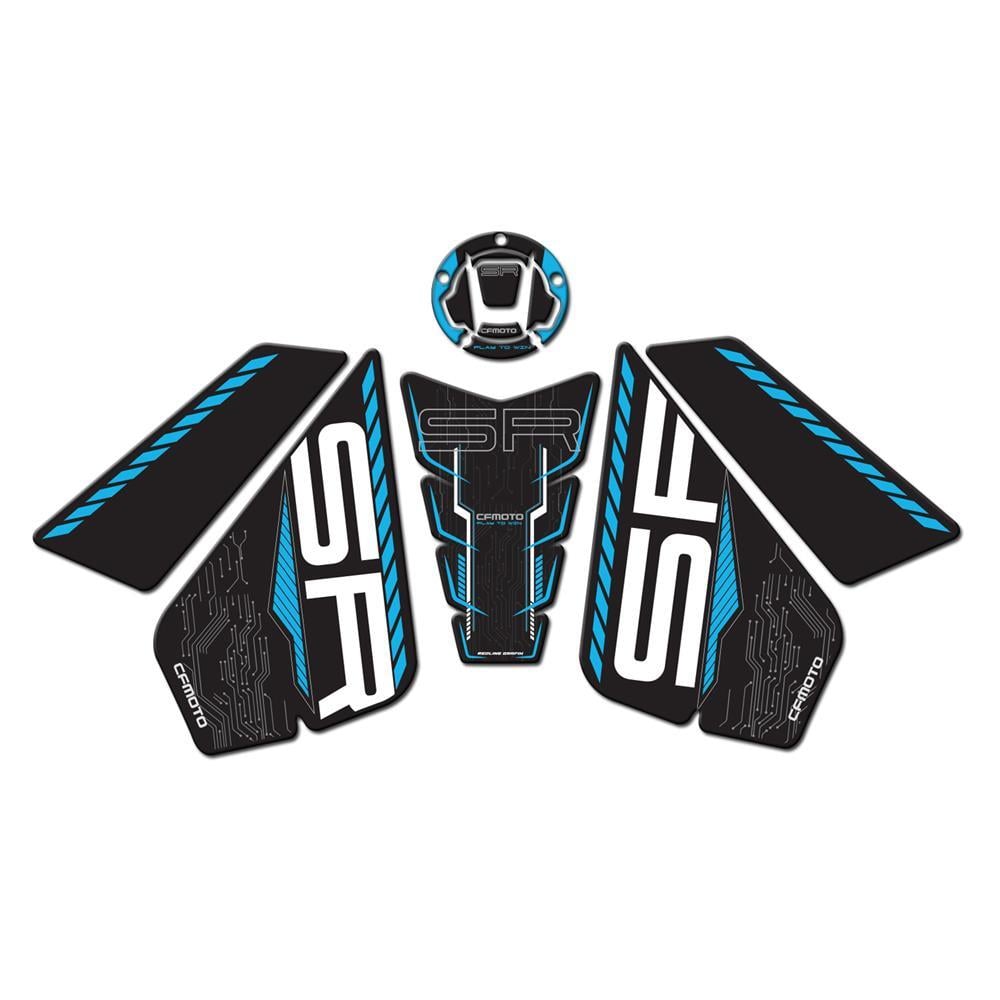 CF Moto 450SR Tank Pad Set Mavi Beyaz Siyah Redlinegrafik