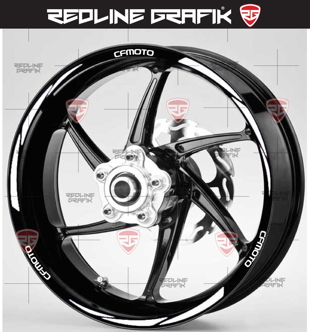 Cfmoto Yazılı Beyaz Jant Şeridi