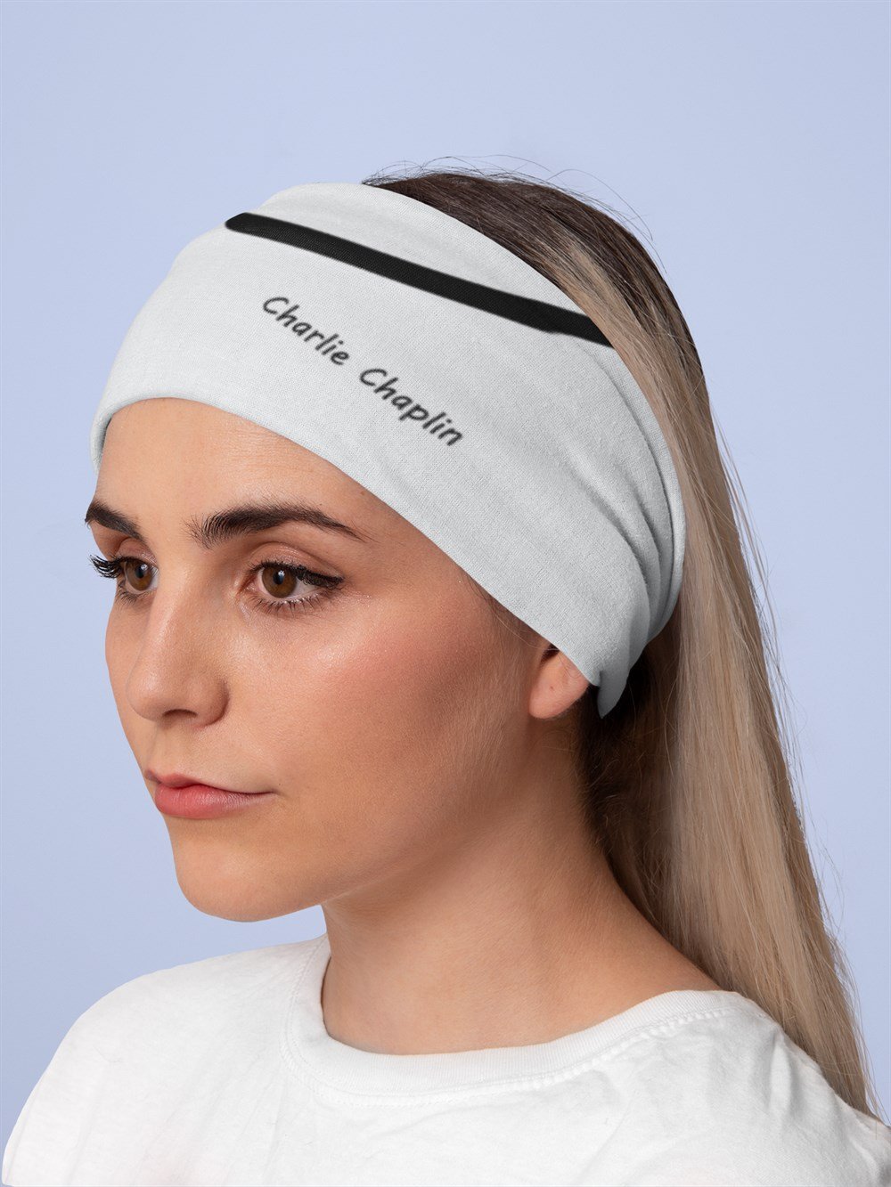 Charlie Chaplin Kadın Bandana Saç Bandı Toka Boyunluk