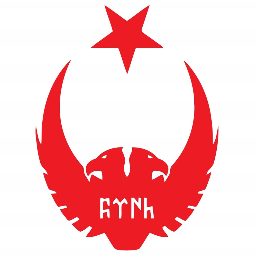 ÇİFT BAŞLI KARTAL AY YILDIZ BAYRAK STICKER