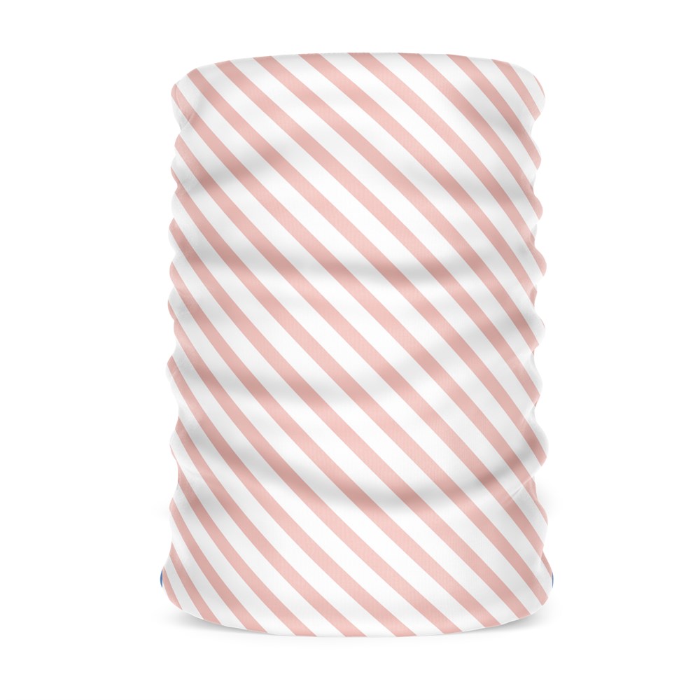 Çizgili Pembe Kadın Bandana Saç Bandı Toka Boyunluk